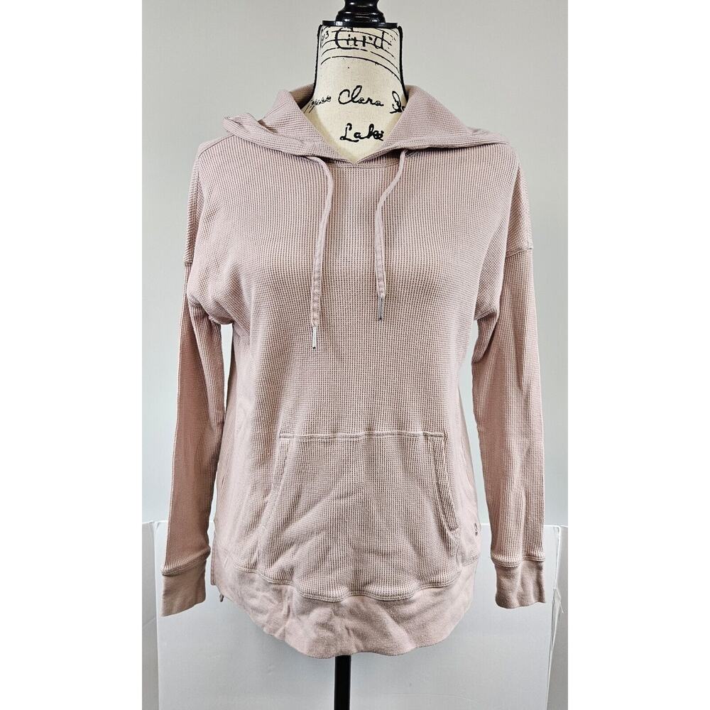 Calvin Klein Performance Long Sleeve Waffle Knit Pink Pullover Women’s Hoodie